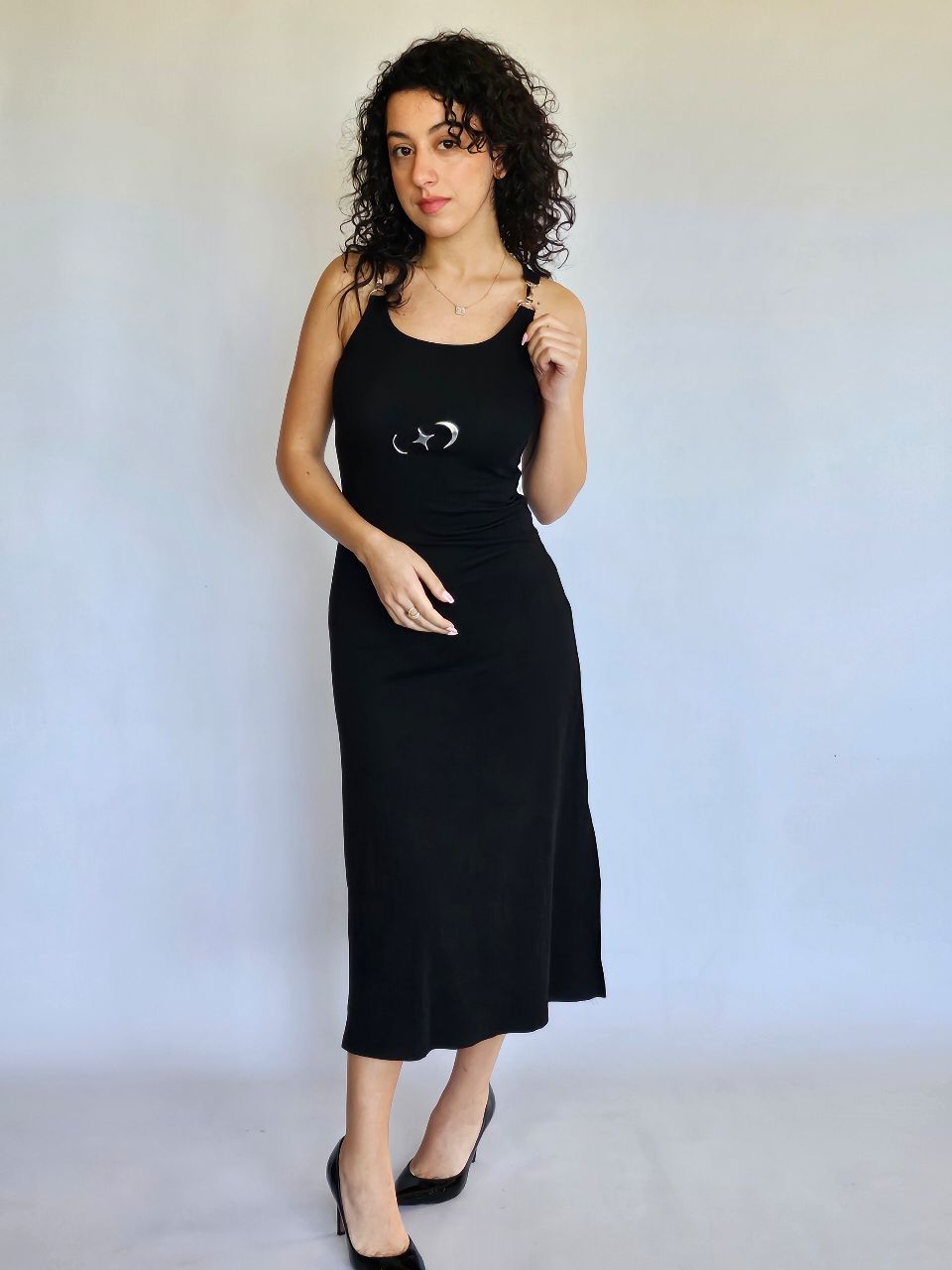 Black Dress with Star Badgeindex