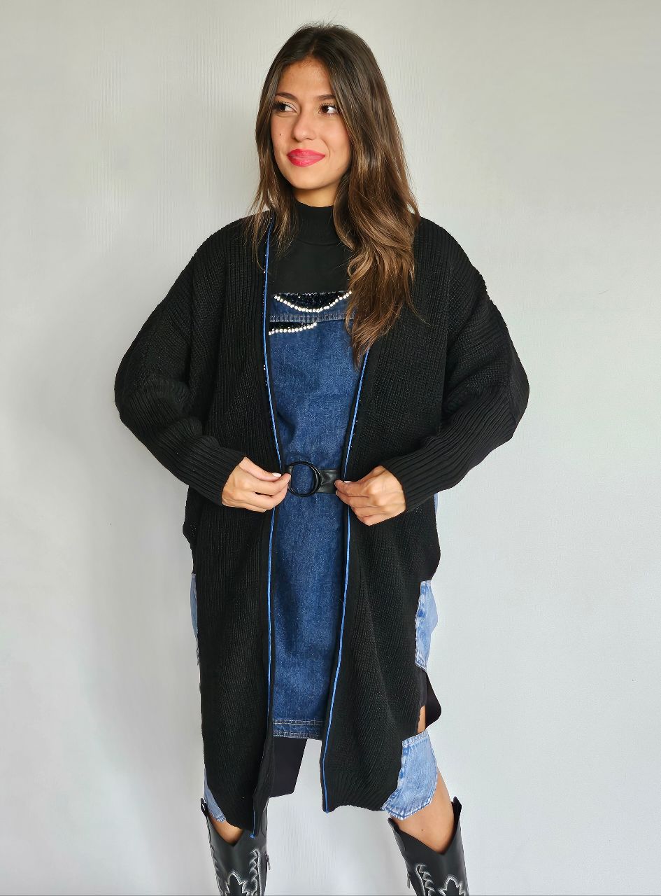 Wool Jacket with Denim Patchesindex