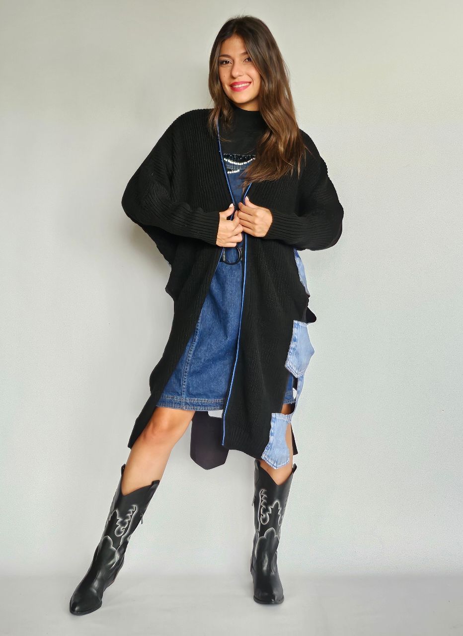 Wool Jacket with Denim Patchesindex
