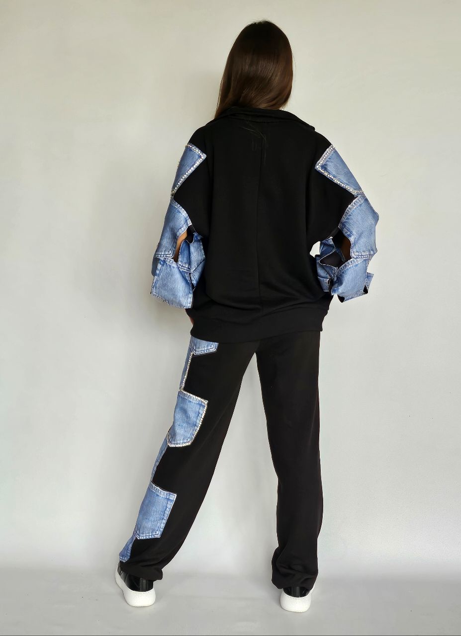 Black Set with Denim Patchesindex