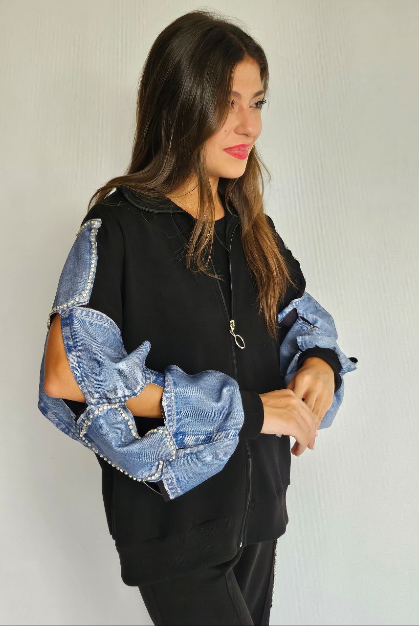 Black Set with Denim Patchesindex
